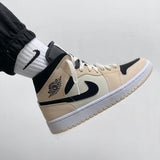 Air Jordan 1 Retro Mid "Barely Orange" BQ6472-800 Pink Black