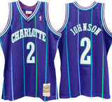 Larry Johnson Charlotte Hornets Hardwood Classics Throwback Swingman Jersey