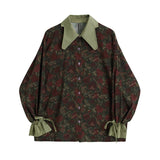 Floral Large Lapel Shirt