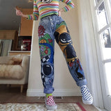Cartoon Printed Jeans