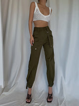 High Waist Overalls Trousers