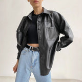 Leather Women's Jacket Coat