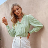 Stand-Up Collar Temperament Light Cooked Blouse