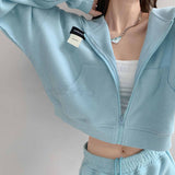 Long Sleeve Waffle Loose Hooded Sweatshirt