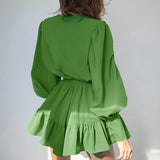 Mid-length Long-sleeved Dress