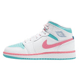 Air Jordan 1 Mid White Pink Green Soar