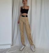 High Waist Overalls Trousers