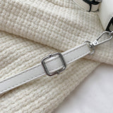 Solid Color Letter Flap Organ Crossbody Bag