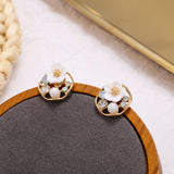 Pearl Zircon Literary Retro Earrings