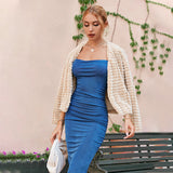 Elegant Banquet Fishtail Suspender Dress