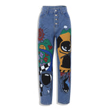 Cartoon Printed Jeans