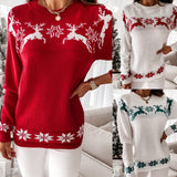 Elk Partial Jacquard Knitted Sweater