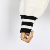 College Style Cardigan Black And White