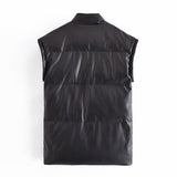 Zipper Leather Vest
