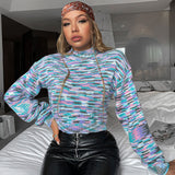 Slim Camouflage Ladies Lazy Sweater