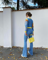 Street Retro Style Striped Pants