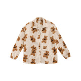 Printed Bears Wool Coat