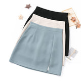 High waist and thin split skirt