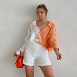 Double Colors Blouse