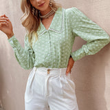 Stand-Up Collar Temperament Light Cooked Blouse