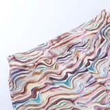 Slim Temperament High Waist Corrugated Flared Pants