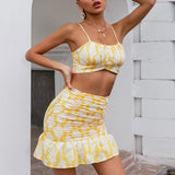 Printed Bikini Split Set