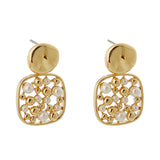 Square Cut-out Pearl Earring Accessories
