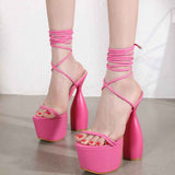 Waterproof Platform Heterosexual High Heel Sandals
