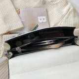 Solid Color Letter Flap Organ Crossbody Bag