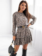 Long Sleeve Round Neck Dress