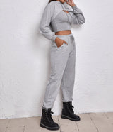 Sports Drawstring Hoodie Loose Three-Piece Suit