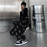 Ins High Waist Wide Student Casual Pants