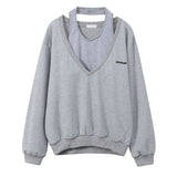 Grey V-neck Sweatshirt