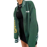 Letter Print Hit Color Baseball Uniform