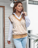Knitted Vest Acrylic Sweater