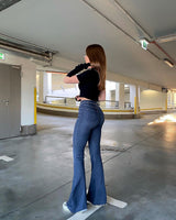 Street Retro Hip Flared Pants