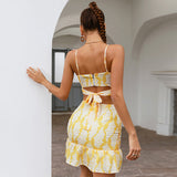 Printed Bikini Split Set