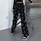 Ins High Waist Wide Student Casual Pants