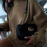 Loose Solid Color Ripped Sweater