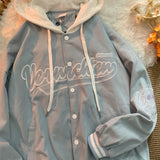 Simple Loose Hooded Jacket