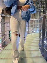 Jean oversized blanc