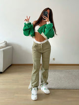 Pantalon cargo kaki 2