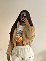 Doudoune courte nude