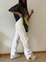 Jean oversized blanc