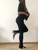 Pantalon fendu zippé