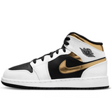 Air Jordan 1 Mid White Gold Black