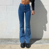 HEATHER LIGHT WASH FLARE JEANS