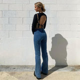 HEATHER LIGHT WASH FLARE JEANS