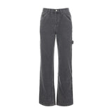 MADISON BLACK WIDE LEG JEANS