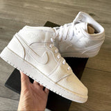 AIR JORDAN 1 MID TRIPLE WHITE